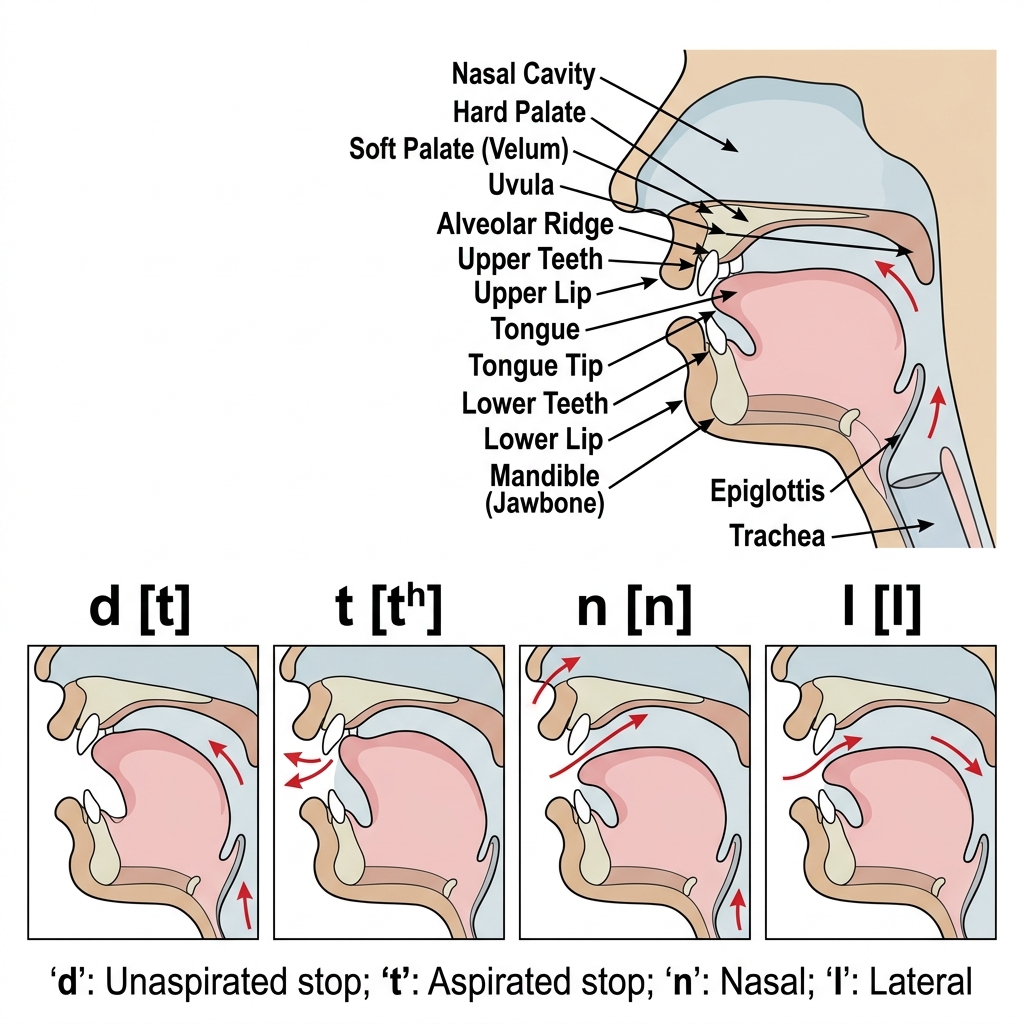 Sơ đồ khẩu hình Đầu Lưỡi Alveolar (d, t, n, l)